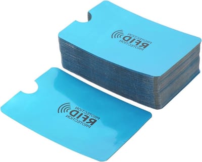 100 Stuks RFID Beschermhoezen voor Kaarten, Anti-scan Bescherming, Draagbare Foil Houder voor Creditcards en Identiteitskaarten