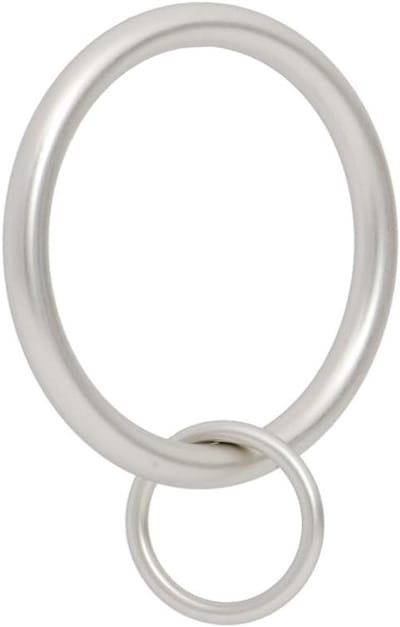 Gordijnringen - Ringlussen Oogringen - Gordijnen Ophangen - Set van 14 - 43 cm buitendiameter - Satijn Nikkel