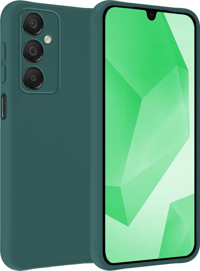 Hoesje Geschikt voor Samsung Galaxy A16 - Sterk & Shockproof - Hoes Cover - Siliconen Case - Donkergroen