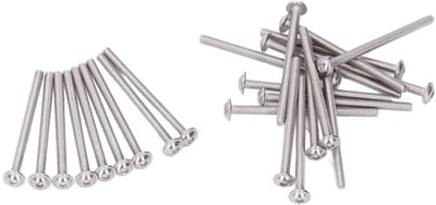 Allecto - 50-delige Flens Bolkopschroeven - Roestvrijstalen Inbusdoppen - Hoogwaardige kwaliteit - M3*50MM - Volledige Schroefdraad - Perfect voor ...