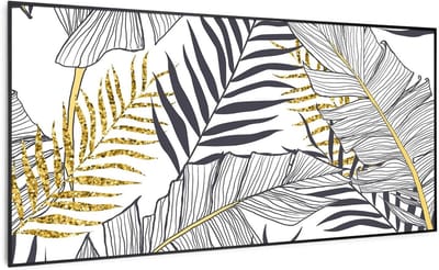 Infrarood Paneel - Verwarming Paneel - Comfortabele Warmte - App Bediening - 120 x 60 cm - Blad Zwart
