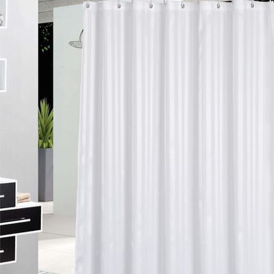 Dailygoods- Douchegordijn 100% waterdicht - Helder wit - Duurzaam polyester - Gemakkelijk schoon te maken - Lichtgewicht 0,5 kg - Ademend materiaal - Badkamergordijn