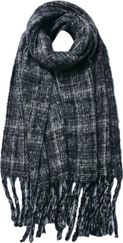 Juleeze Wintersjaal Dames 40x185 cm Grijs Acryl
