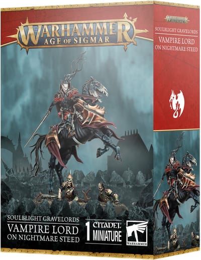 Beeldje Games Workshop Warhammer AoS - Soulblight Gravelords Seigneur Vampire sur Coursier/Cauchemar