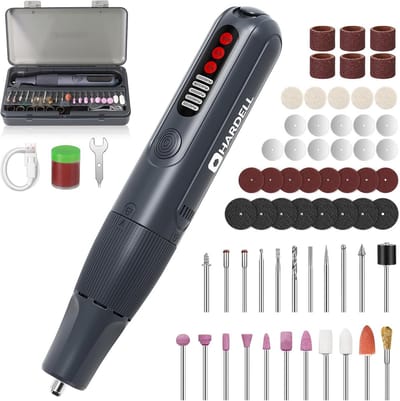 Accu Multitool Set 8V met 61 Accessoires - Draadloos Roterend Gereedschap voor Frezen, Boren en Graveren