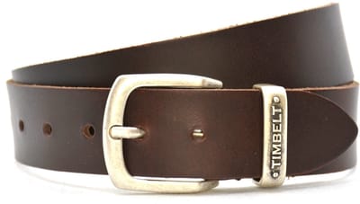 Stoere Leren Heren Riem | Kleur: Bruin | 4cm breed | Riemmaat: 95cm (totale lengte: 110cm) | 100% echt leer | Nikkelvrije gesp