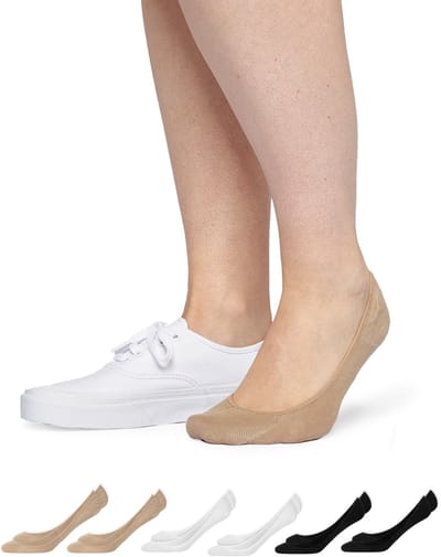 SNOCKS Loafer Sokken - Footies Dames - Footies Heren - Onzichtbare Sokken - Invisible Sokken - Kousenvoetjes - Maat 38-46 - 6 Paar - Duurzaam Cadeau