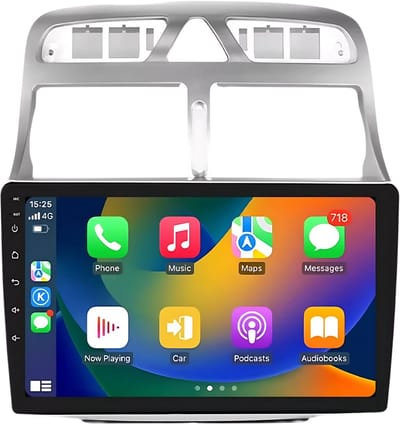 Autoradio met bluetooth - Carplay - Geschikt voor Apple en Android - Stereo - Navigatie - Navigatiesysteem auto - Voor Peugeot 307 / 307CC / 307SW (2002-2013)