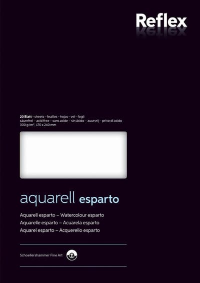 Schoellershammer Aquarelpapier Esparto 17x24cm 300g/m2 blok 20 vel VF5004250