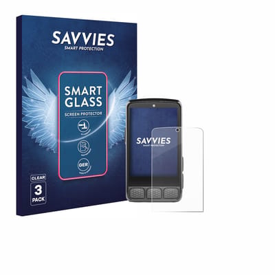 3 Stuks Savvies Screenprotector - geschikt voor Wahoo Elemnt Roam V3 - beschermfolie glas transparant