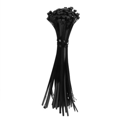 100 Stuks Kabelbinders Meervoudig Gebruik Bevestiger Dik Dun Nylon Rits Wraps Benodigdheden 8 x 400 Zwart