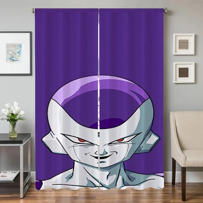 Raam Keukengordijnen voor Woonkamer 2 Stuks Verduisterende Gordijnen Deurgordijn D-dragon ball-l Slaapkamer Decoratie Afscheiding W50xH70cmx2pcs-CL gray