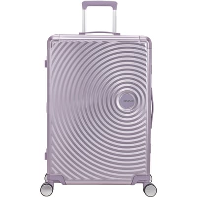 American Tourister Soundbox Alu Spinner 75 / 28 TSA Trolley Stormy Lilac Paars 77cm