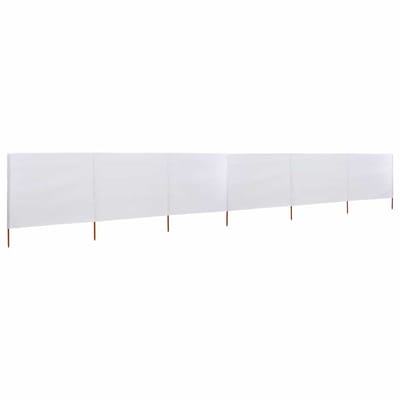 vidaXL - Windscherm - 6-panelen - 800x80 - cm - stof - wit