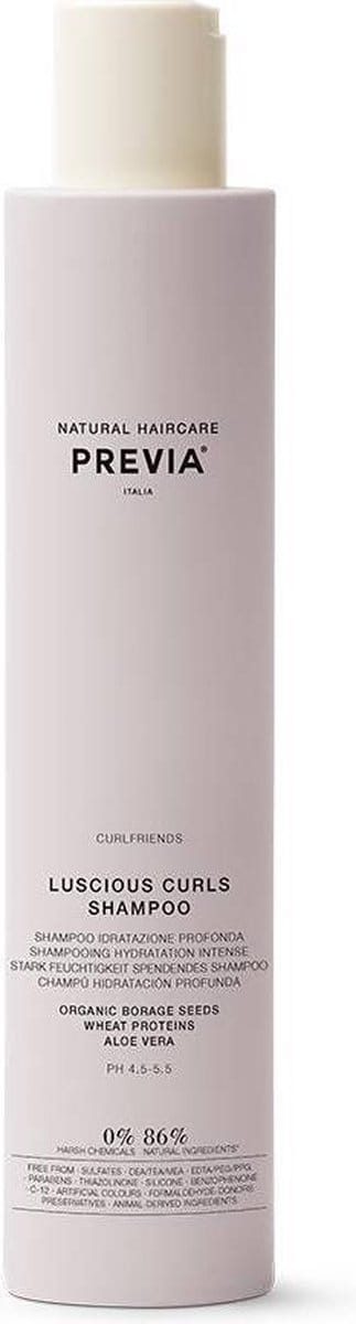 Previa Curlfriends Luscious Curls Shampoo 250ml - biologische en natuurlijke shampoo