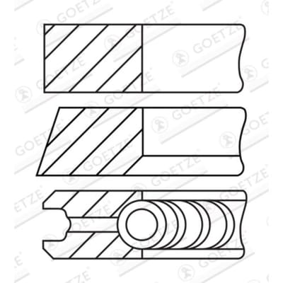 Zuigerveerset GOETZE ENGINE 08-449700-10