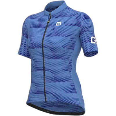 Ale Dames Fietsshirt Korte Mouwen Solid Sharp - Blauw - M - Valt klein