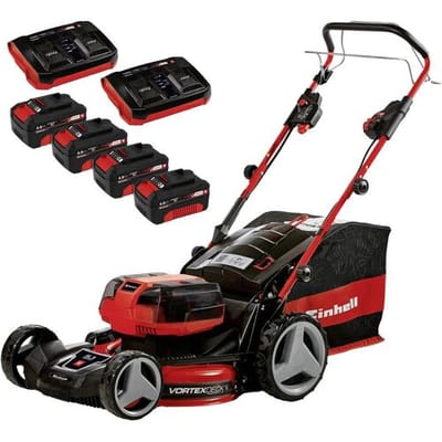 Einhell Professional Accu Grasmaaier GP-CM 36/47 S HW Li Kit - Power X-Change - 36 V/Li-ion - Maaibreedte: 47 cm - Aanbevolen gazonoppervlakte: tot 700 m² - Zelfrijdend - Mulching functie - Incl. 4x 4,0 Ah accu en 2x Twincharger