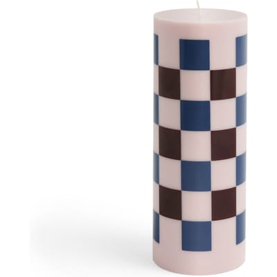 HAY Column Kaars L - light pink/bordeaux/dark blue check