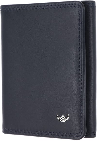 Golden Head Leren kaarthoes Polo RFID Protect Minischeintasche 1012 Marineblau donkerblauw