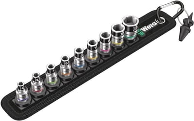 Dopsleutelset met houderfunctie en 1/4 inch aandrijving, gelegeerd staal, afmeting One Size, geschikt voor diverse klussen