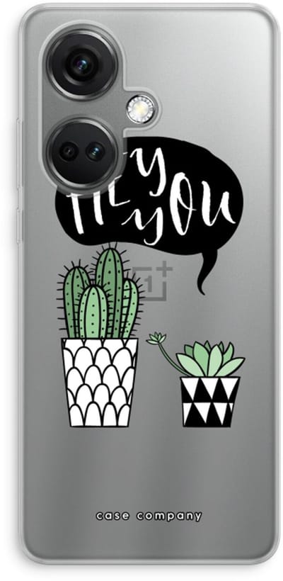 Case Company® - Hoesje geschikt voor OnePlus Nord CE 3 hoesje - Hey you cactus - Soft Cover Telefoonhoesje - Bescherming aan alle Kanten en Schermrand