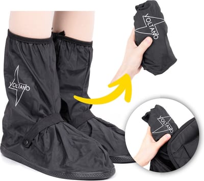 Voltano Overschoenen / Regenschoenen - Maat 36 t/m 39 - Zwart - Waterdicht - Antislip - Herbruikbare Schoenen Overtrekken