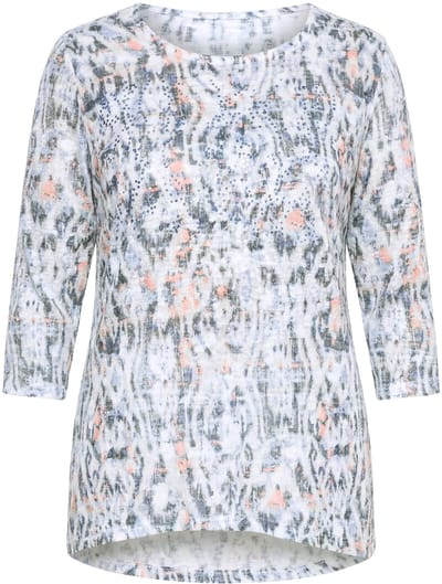 Angel of Style - Dames - T-shirt A-lijn jersey met burnout-effect - Sneeuwwit - Maat 42