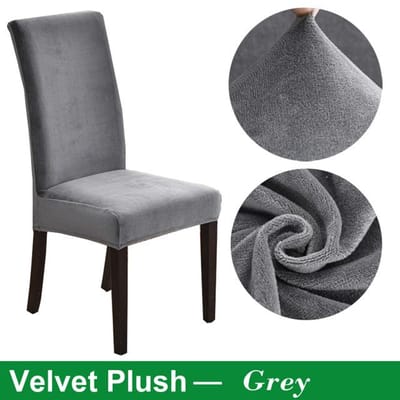 Fluwelen Stoelhoes Voor Eetkamer Dikke Elastische Eetkamerstoelhoes Stretch Stoelhoes Hoes Voor Stoel Keukenstoelhoes 1 Piece