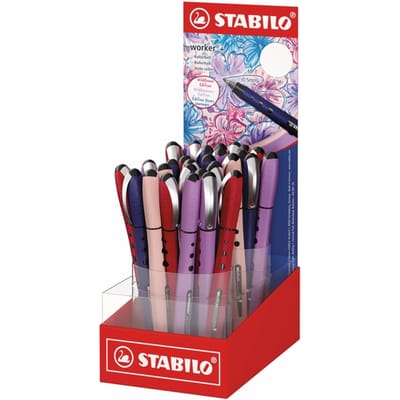 Rollerpen STABILO Worker+ Wildflower medium assorti