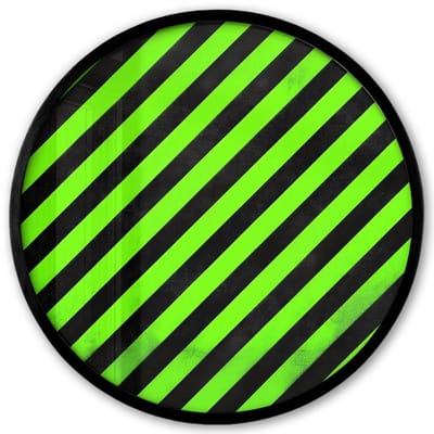 Poster in lijst Rond - Fotolijst 40x40 cm - Posters - Gaming - Strepen - Schuin - Groen - Ronde posterlijst zwart - Decoratie - Wanddecoratie woonkamer - Muurdecoratie slaapkamer
