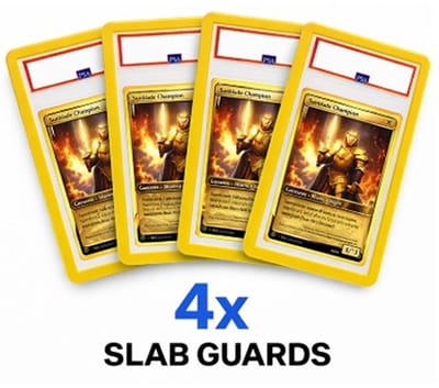 Verzamel kaart beschermhoes - geel - 4 stuks - Slab guard - slab protector - geschikt voor PSA graded kaarten - TCG - MTG - One Piece - Lorcana - Yu-Gi-0h!