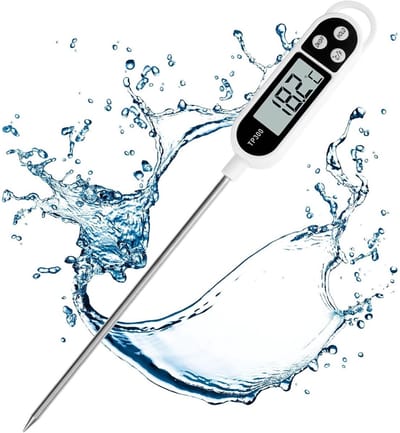 EXCITAT Digitale voedselthermometer - voor koken, keuken, grillen - met lange sonde - voor snoep, kaarsen, melk, yoghurt, frituren, bakken