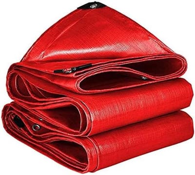 Waterdicht Dekzeil - Robuuste Bodembedekker - Buiten Beschermen - UV Bestendig Scheurvast - 6 x 6 m - Rood