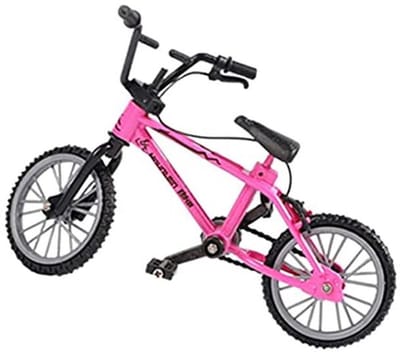 Miniatuur Fiets Model voor Bureau - Ambachtelijke Metaal Fiets (11 x 8 cm) - Roze