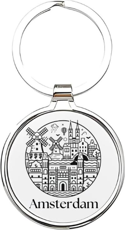 Akyol - amsterdam Sleutelhanger - Amsterdam - amsterdammers - amsterdam sleutelhanger - amsterdam - de amsterdammers - 020 - damsko - nederland - bijlmer - 4 x 7,5 CM