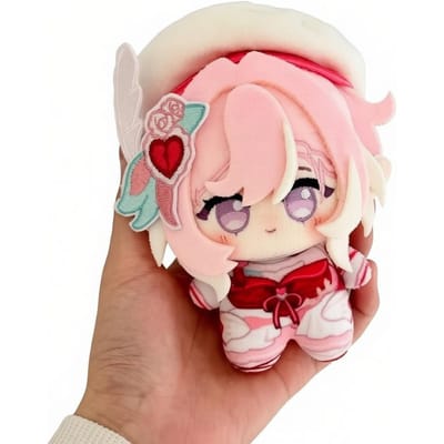 Honkai Impact 3 Elysia Pluche Pop Verzamelen Gedrukt 10cm Hanger Schattige Pluche Sleutelhanger Elysia Knuffelpop Verjaardag Vakantiecadeau 10cm beige