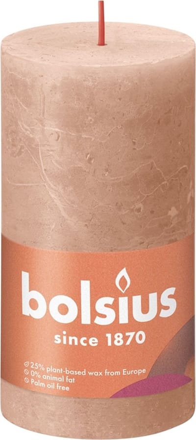 Bolsius Stompkaars Creamy Caramel Ø68 mm - Hoogte 13 cm - Caramel - 60 Branduren
