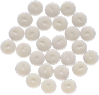 Atmosphera Citronella geur Waxinelichtjes - transparante cup - Citrus - 27x stuks - 4 branduren