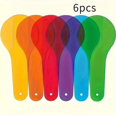 Set de 6 cartes synthétiques de mélange de couleurs, Cartes de transition de couleurs pour débutants, Outils optiques d'expériences scientifiques, Utilisé pour comprendre les changements de couleurs