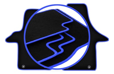 CARLUX-BLAUW automatten voor: Volkswagen Transporter T5 Multivan bestelwagen (2005-2015)