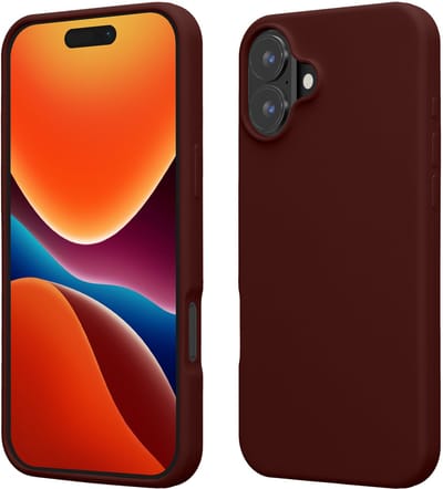 kwmobile telefoonhoesje geschikt voor Apple iPhone 16 - Hoesje met siliconen coating - Smartphone case in wijnrood