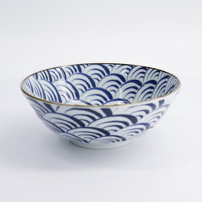 Tokyo Design Studio – Natsu Nami Noodle Kom – Blauw – 21 x 7,8 cm – 1000 ml