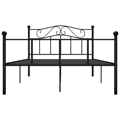 vidaXL - Bedframe - metaal - zwart - 160x200 - cm