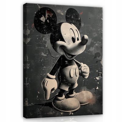 WALLARENA - Canvas schilderij - 100x70 cm - muis afbeelding voor kinderkamer
