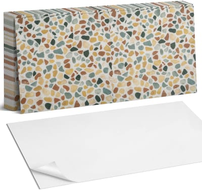 Coloray Plaktegels - Lijm mozaïekpatroon Zelfklevende Wandtegels - 40 cm x 20 cm - Geel Plaktegels - 10 stuks - Rechthoek PVC Tegels - Plaktegels Badkamer - Vloertegels Zelfklevend - Vinyl Tegels Zelfklevend - Portugese Tegels