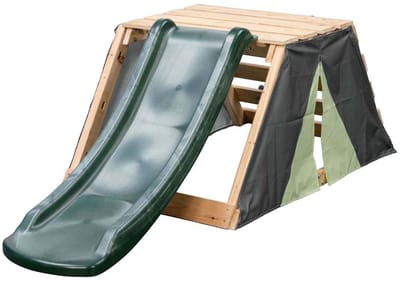 Houten speeltoestel SwingKing Charlie small groene 1.2m glijbaan