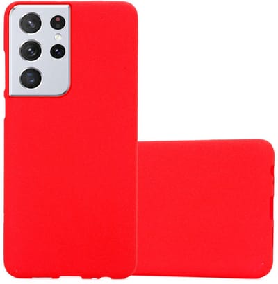 Cadorabo Hoesje geschikt voor Samsung Galaxy S22 ULTRA in FROST ROOD - Beschermhoes gemaakt van flexibel TPU silicone Case Cover