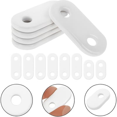 FSW-Products – 10x Gordijn Loodjes 18g – Vitrageloodjes / Loodstaafjes – Wit 38x16mm – Verzwaringsgewicht voor Gordijnen & Vitrage