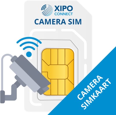 XIPO CONNECT - Camera Simkaart Europa + 2GB Data - Snel 4G & 5G internet - Data only simkaart - Data is 365 dagen geldig + onbeperkt verlengbaar